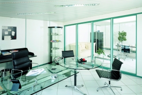Ganzglaselement Büroraum (Trennwände, Trennwand, Ganzglas, Vollglas)